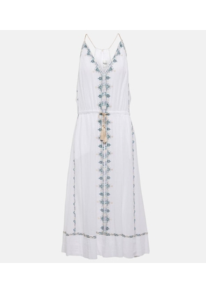 Marant Etoile Siana embroidered cotton midi dress