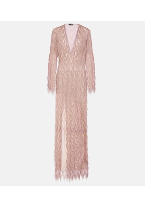 Tom Ford Fringed lame gown