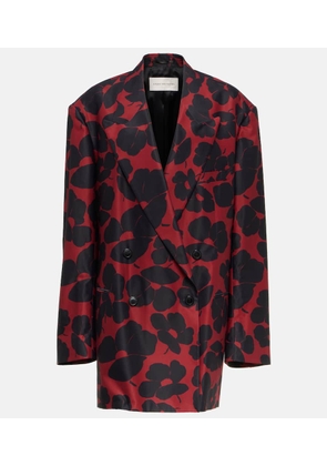 Dries Van Noten Floral double-breasted blazer