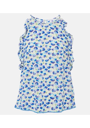 Poupette St Barth Alida printed ruffled top