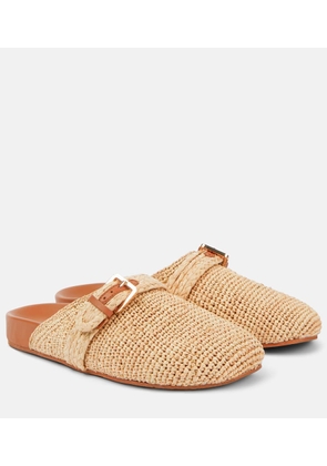 Clergerie Quinta raffia mules