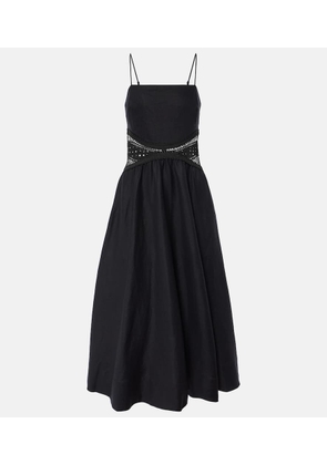 Simkhai Malena linen-blend midi dress