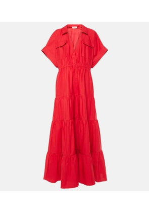 Adriana Degreas Tiered cotton maxi dress