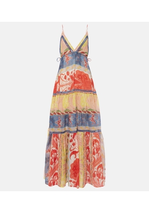Etro Printed cotton and silk maxi dress