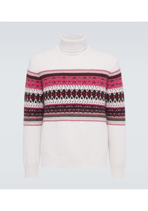 Zegna Intarsia cashmere turtleneck sweater