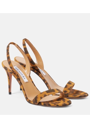 Aquazzura So Nude 85 leopard-print suede sandals