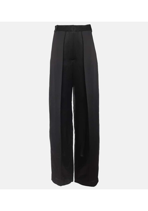 Khaite Marinta high-rise satin wide-leg pants