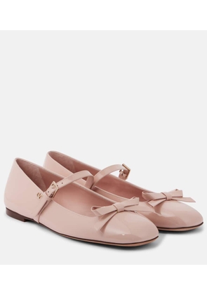 Valentino Garavani Romance Bow patent leather Mary Jane flats