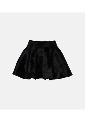 Alaia Flared wool-blend miniskirt