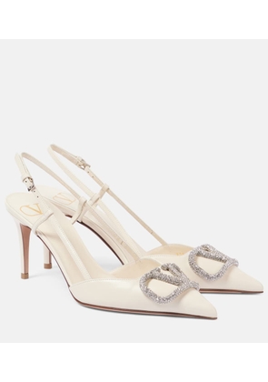 Valentino Garavani VLogo Signature leather slingback pumps