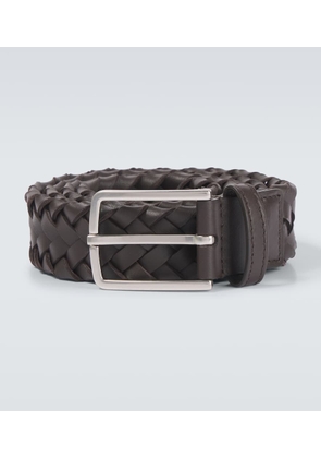 Bottega Veneta Intreccio Cabat leather belt