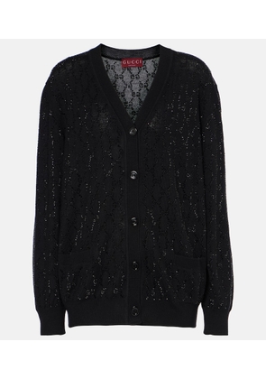 Gucci GG Crystal wool cardigan