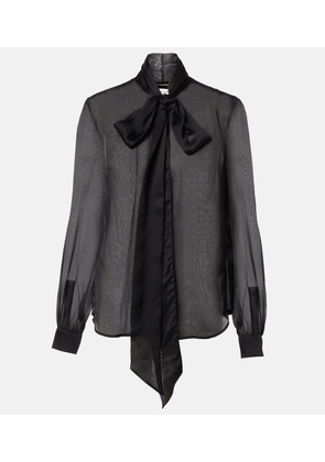 Saint Laurent Bow-detail silk blouse