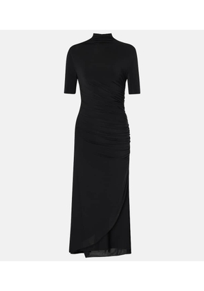 Alaia Draped asymmetric midi dress