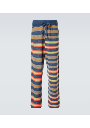 The Elder Statesman Leo striped cashmere and cotton pants