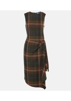Polo Ralph Lauren Plaid wool-blend midi dress