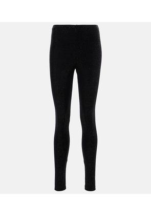 Junya Watanabe Glitter velvet leggings