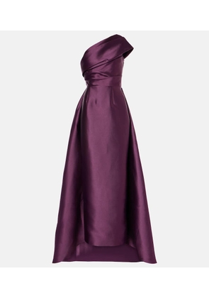 Solace London One-shoulder twill gown