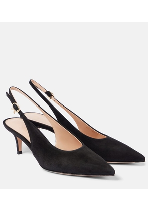 Gianvito Rossi Robbie 55 suede slingback pumps