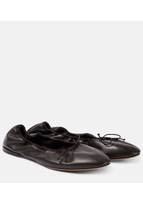 The Row Awar leather ballet flats