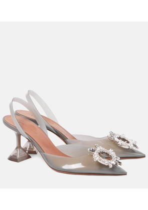 Amina Muaddi Begum Glass 70 PVC slingback pumps