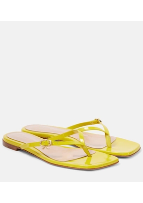 Gianvito Rossi Ribbon patent leather thong sandals