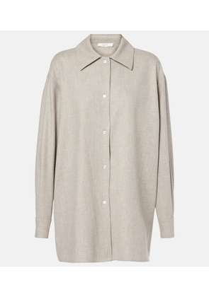 The Row Komako wool and cashmere shirt