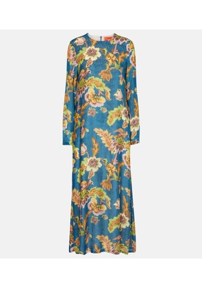La DoubleJ Swing printed devoree velvet maxi dress