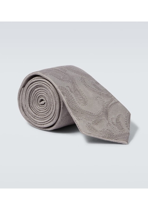 Brunello Cucinelli Paisley printed silk tie