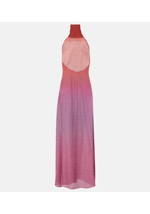 Oseree Lumiere lame maxi dress