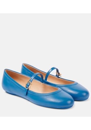 Gianvito Rossi Carla leather Mary Jane flats