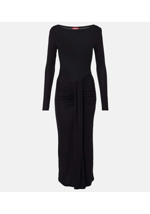 Staud Ruched jersey midi dress