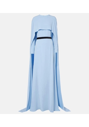 Markarian Natasha satin cape gown