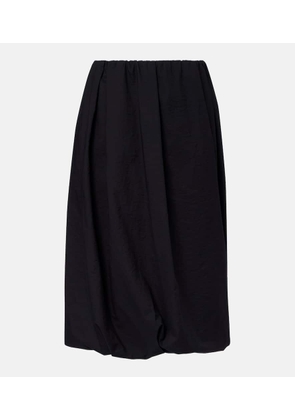 Brunello Cucinelli Gathered cotton-blend midi skirt