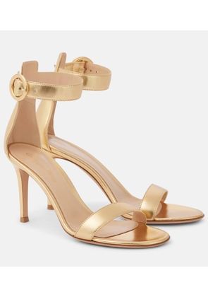 Gianvito Rossi Portofino 85 metallic leather sandals