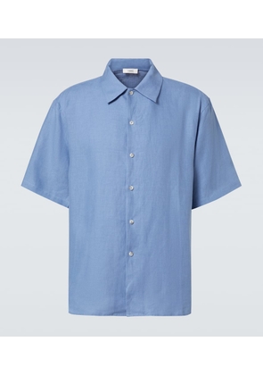 Commas Linen bowling shirt