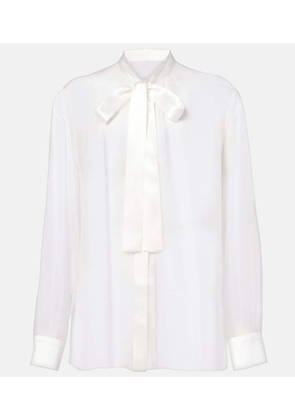 Dolce&Gabbana Bow-detail silk chiffon shirt