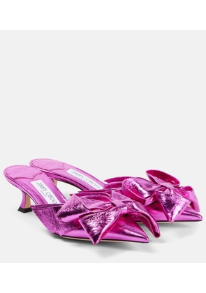 Jimmy Choo Staz 50 metallic leather mules