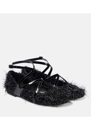 Jimmy Choo Astoria tinsel ballet flats
