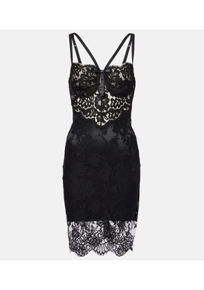Dolce&Gabbana Cotton-blend lace minidress
