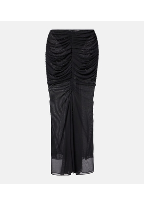 Mugler Ruched maxi skirt