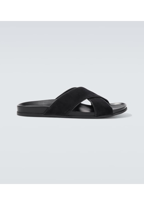 Manolo Blahnik Chiltern suede slides