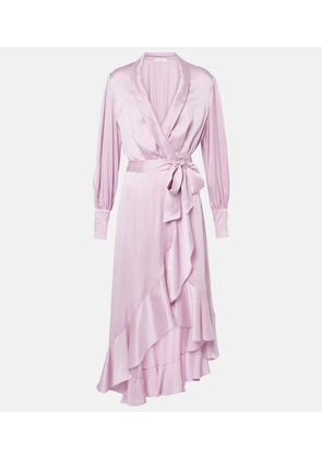 Zimmermann Asymmetric silk wrap dress