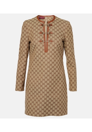Gucci Horsebit GG canvas minidress