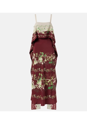 La DoubleJ Floral silk crepe de chine midi dress