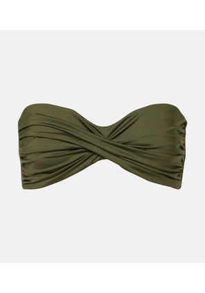 Johanna Ortiz Sea Sprite gathered bandeau bikini top