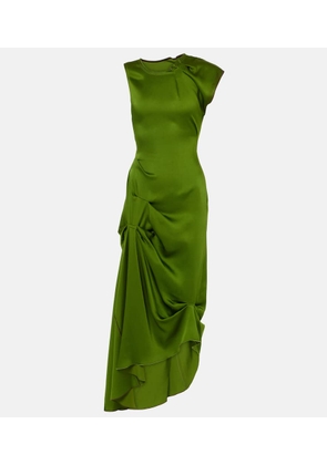 Victoria Beckham Asymmetric satin midi dress