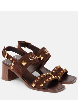 Valentino Garavani Plaster Caster Rockstud suede sandals