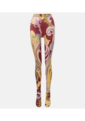 Wolford x Etro Satin de Luxe paisley tights