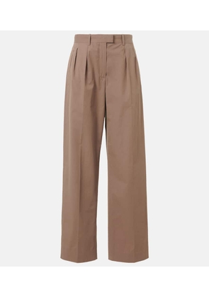 The Row Alfidis cotton wide-leg pants